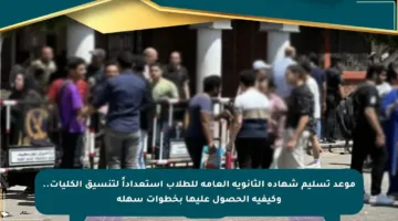 موعد تسليم شهادة الثانوية العامة للطلاب استعداداً لتنسيق الكليات.. وكيفية الحصول عليها بخطوات سهلة